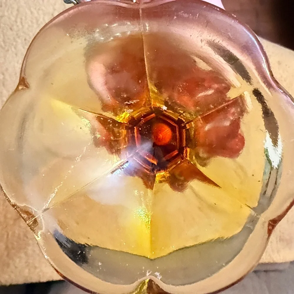 Vintage Pedestal Vase Amberina Art Glass Mod/Retro Collectible Tall - Picture 6 of 7